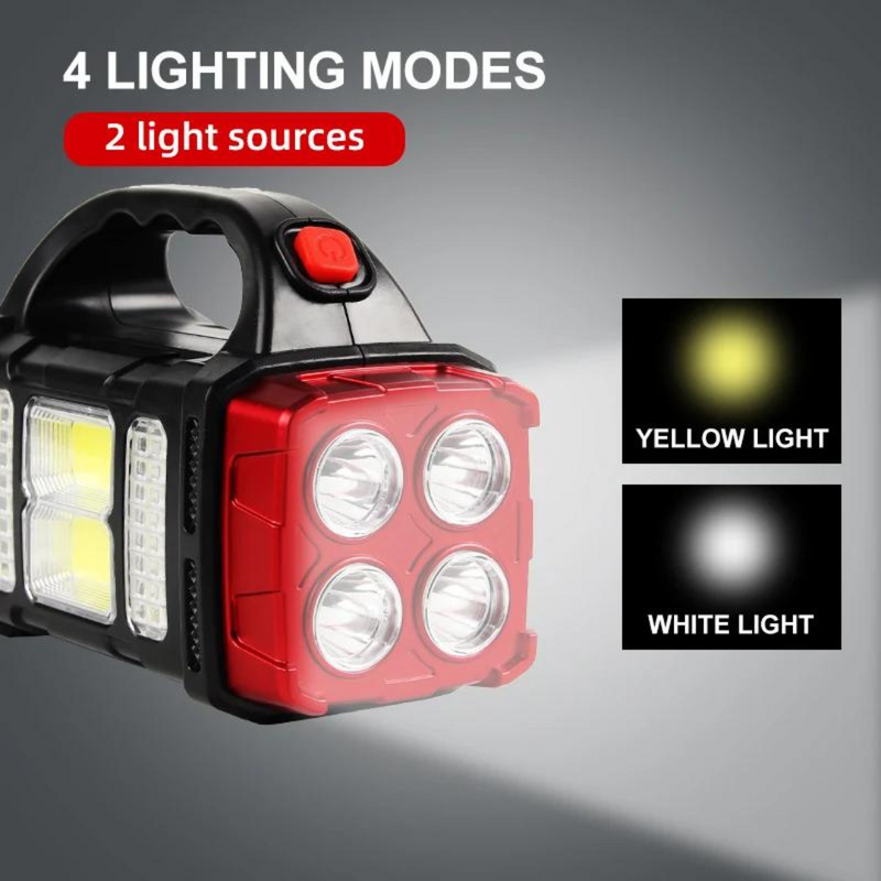 Dual-Sided Solar Rechargeable Floodlight