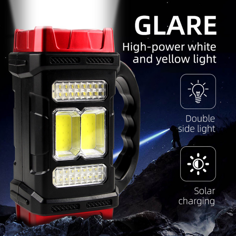 Dual-Sided Solar Rechargeable Floodlight