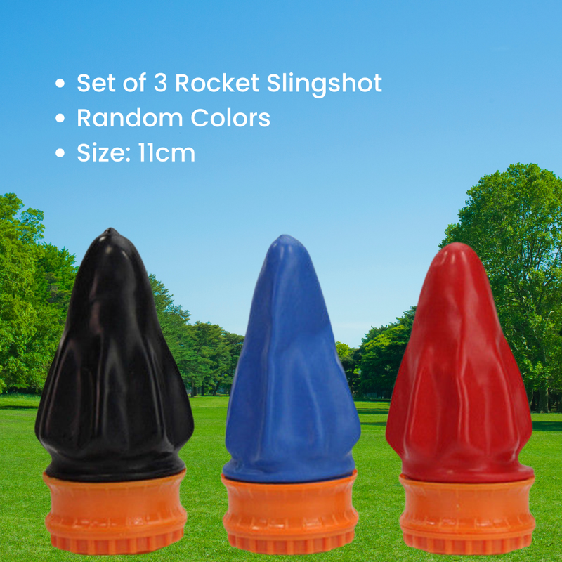 Set of 3 Rocket Slingshots – Compact, Durable, and Portable