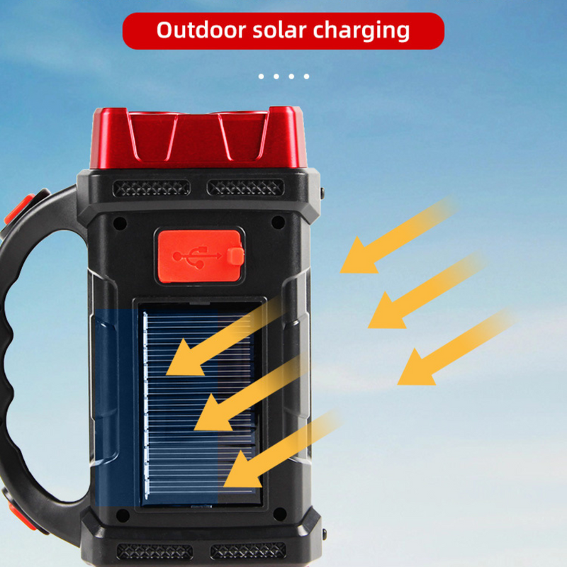 Dual-Sided Solar Rechargeable Floodlight