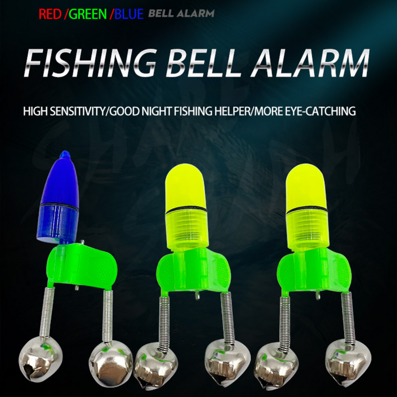 2-in-1 LED Night Fishing Rod Alarm - Set of 10