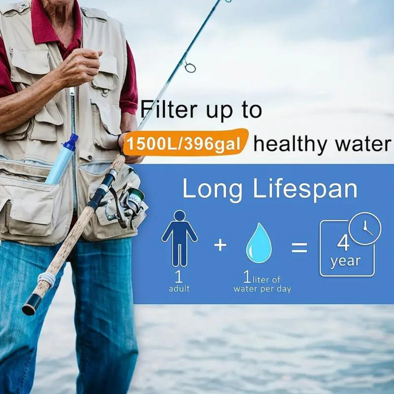 SurvivalStream 10K - Ultra-Portable Water Purifier - Set 2 pieces