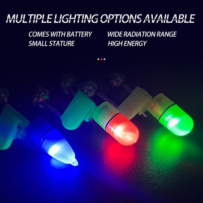 2-in-1 LED Night Fishing Rod Alarm - Set of 10