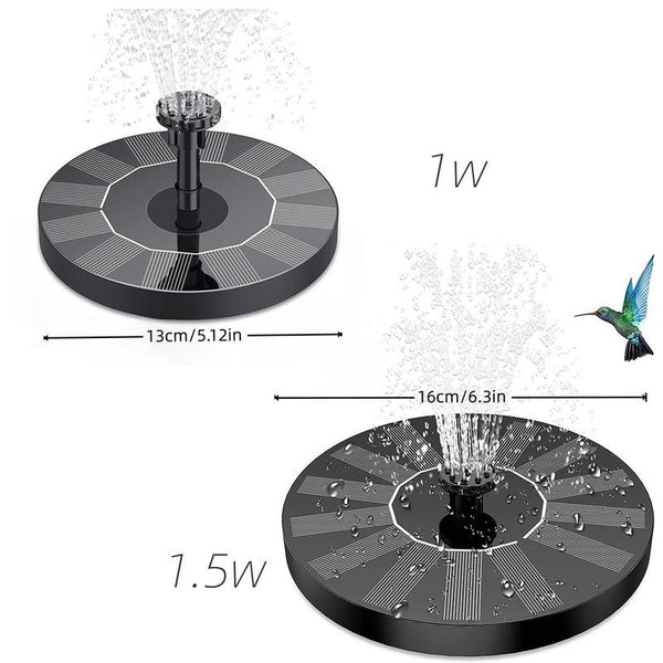 Fontaine solaire pour étang, piscine, jardin et aquarium 