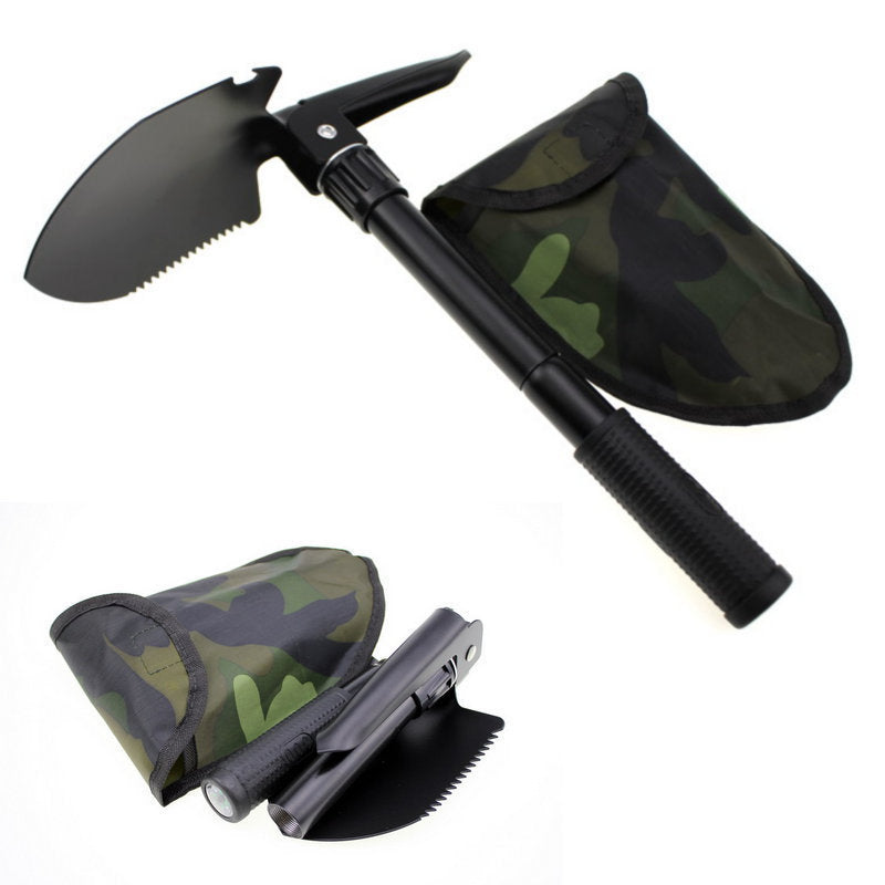 Multi-functional Foldable Shovel for Outdoor Activities with Compass Handle