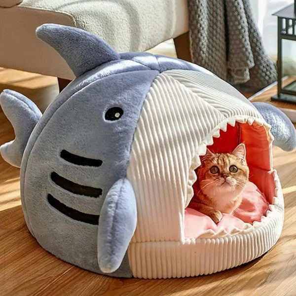 Lit pour chat doux Shark Design