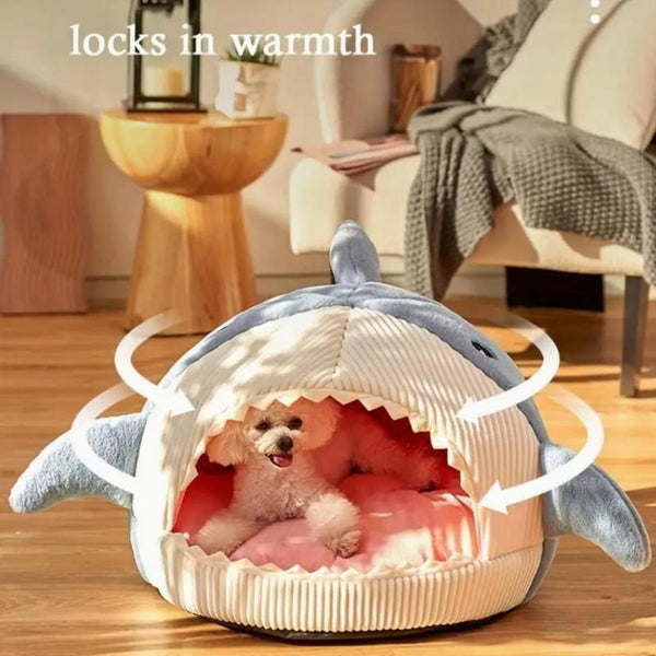 Lit pour chat doux Shark Design