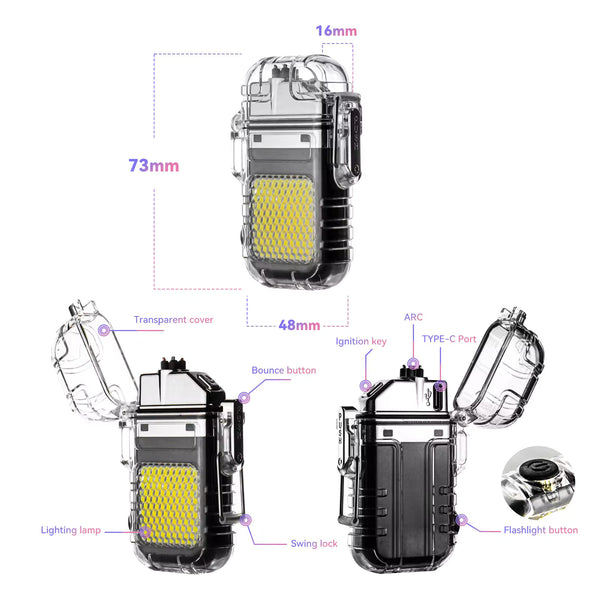 Briquet électrique SM Dual Arc : le compagnon d'éclairage étanche ultime