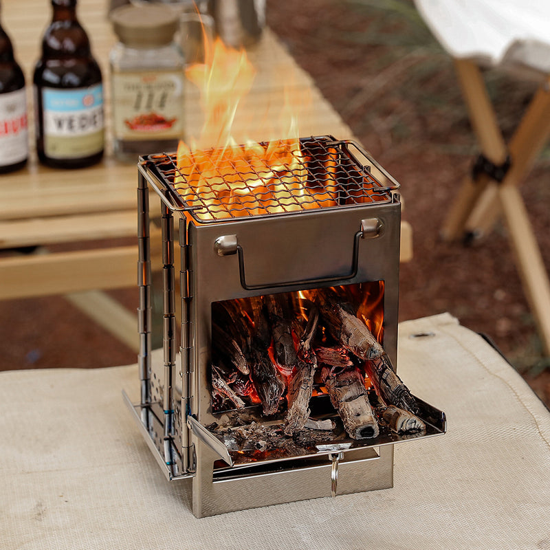 All-in-One Portable Wood Burning Stove - Ultimate Camping Companion