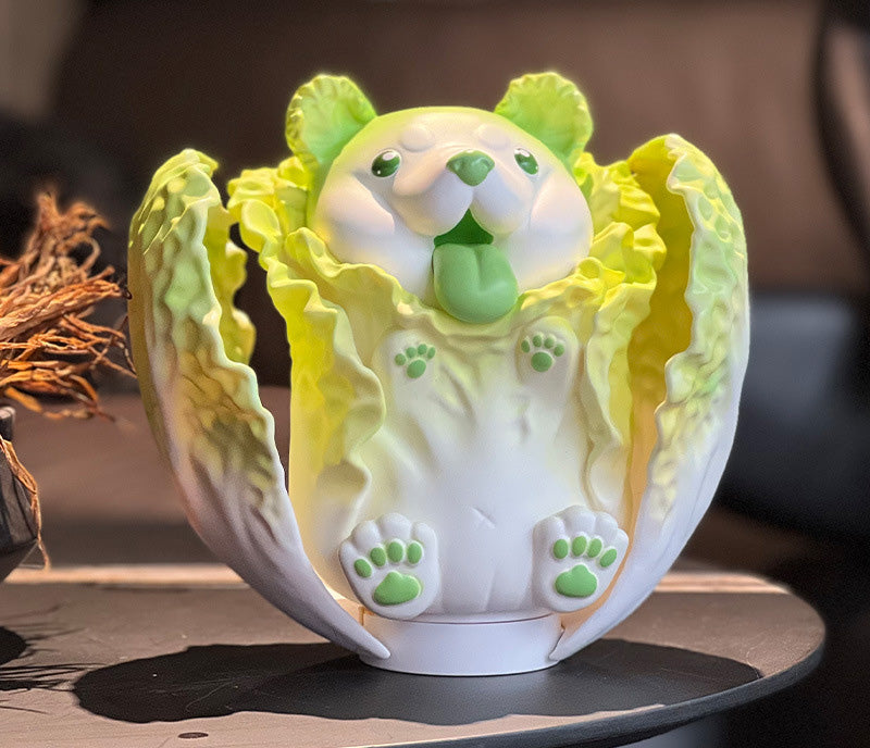 Cute Cabbage Puppy Lamp, decorative table lamp, decorated the living room and the bedroom