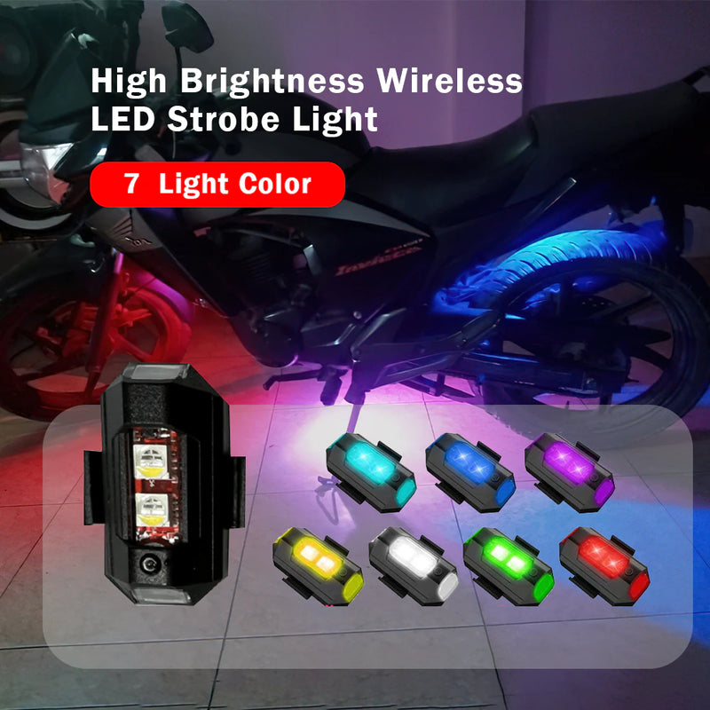 Universal LED Anti-collision Warning Light Mini Signal Light Drone with Strobe Light 7 Colors Turn Signal Indicator Motorcycle