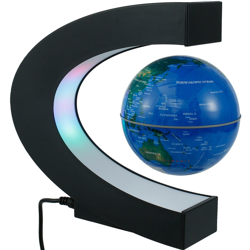 Levitating Lamp Magnetic Levitation Globe LED World Map Rotating Globe Lights Bedside Lights Home Novelty Floating Lamp Gifts