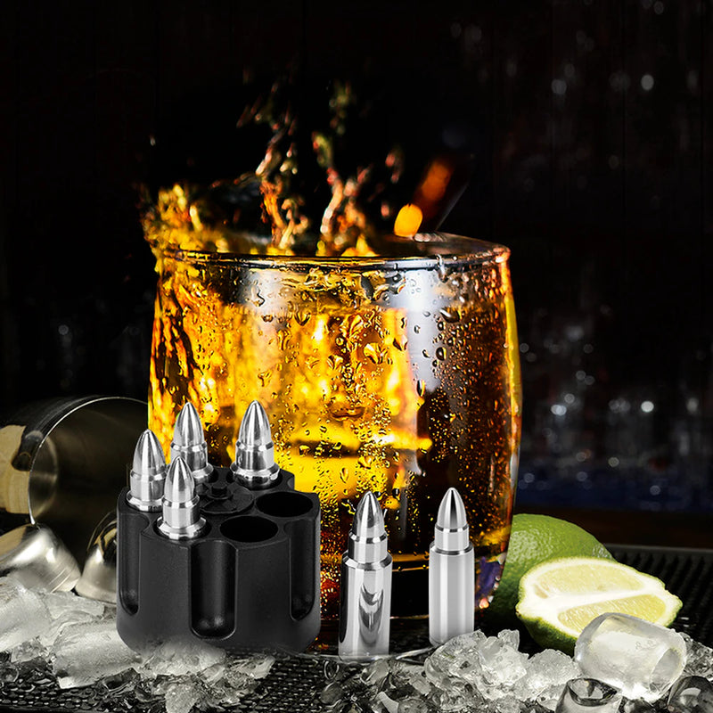 Bullet-shape Ice Cube Quick-frozen Ice Tartar Whiskey Iced Stone Freezing Ice Pellets 304 Stainless Steel