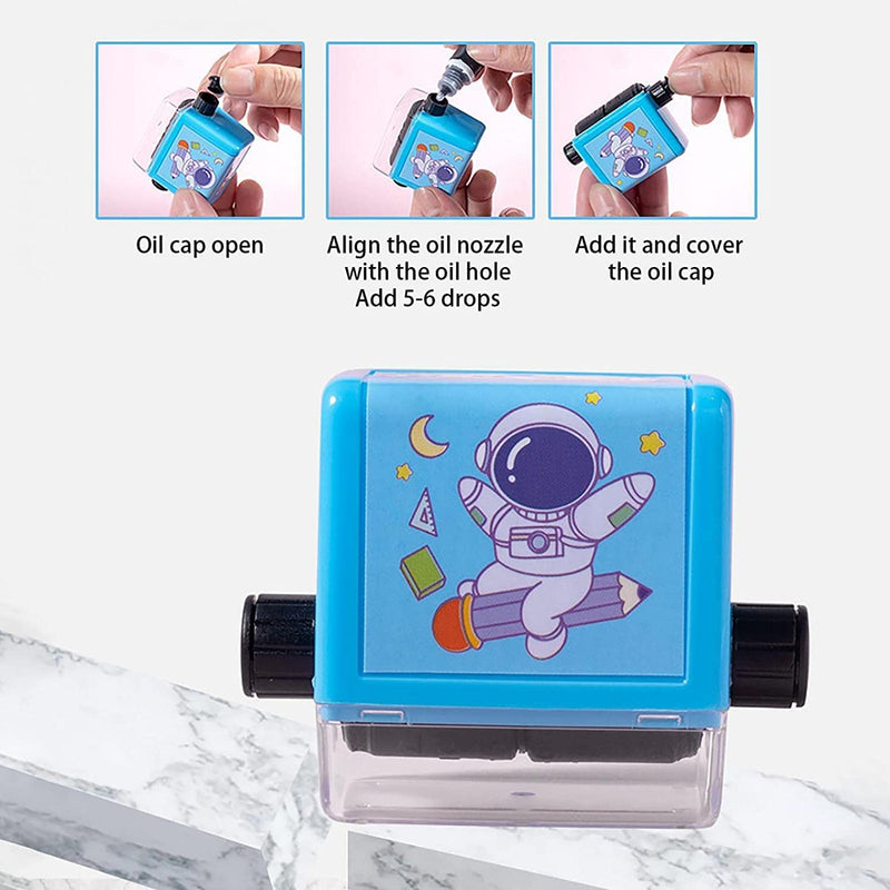 Roller Digital Teaching Stamp,Reusable Addition and Subtraction Seal Arithmetic Artifact