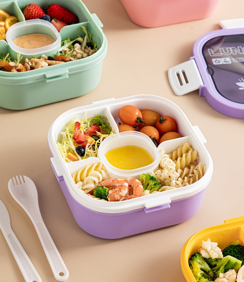 Wholesale Microwave Heated Biodegradable Wheat Straw Lunch Box Bento with Cutlery