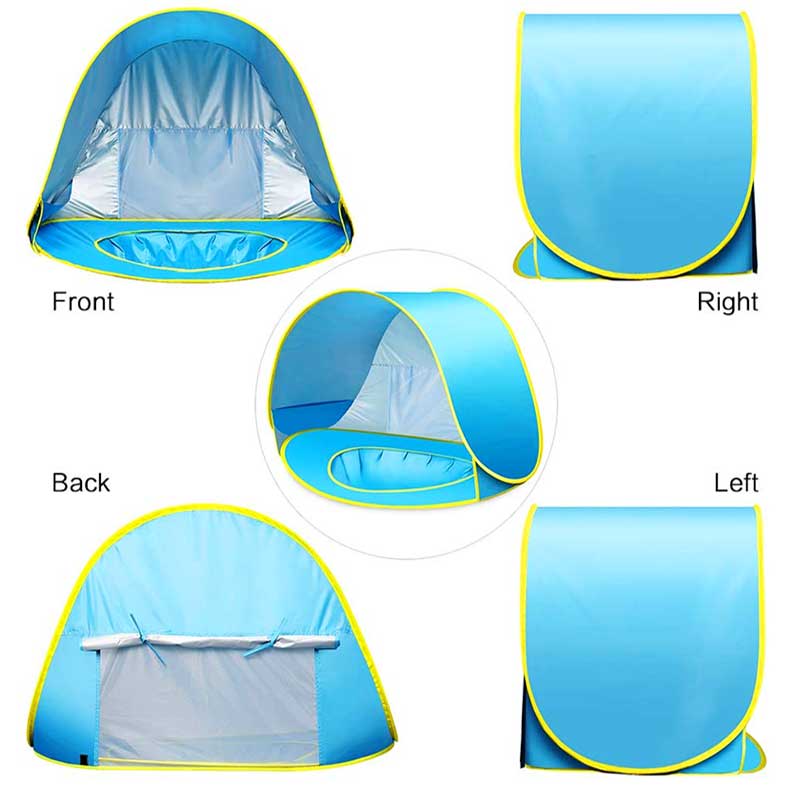 Lightweight and Compact Baby Beach Tent with Pool and UV Protection