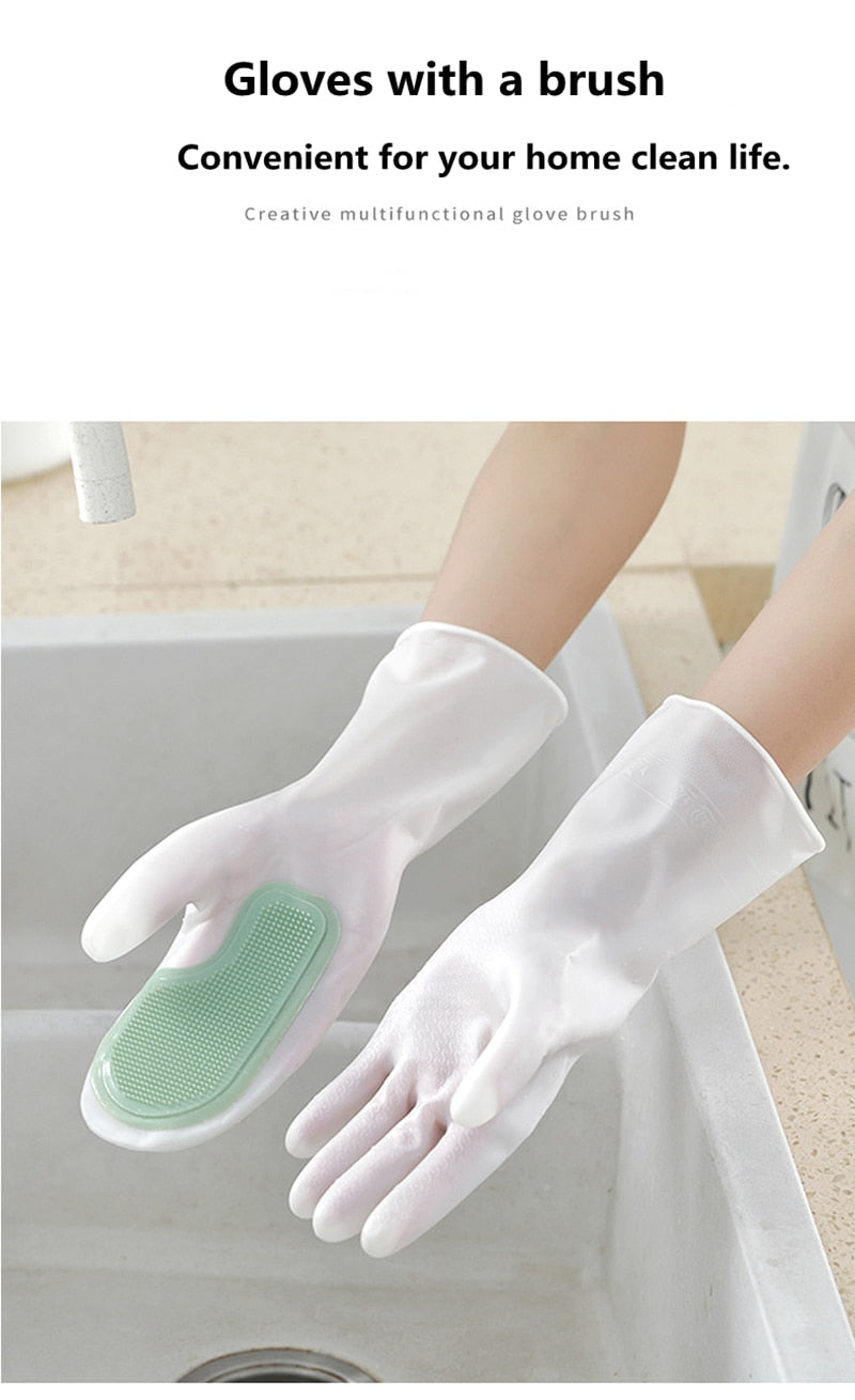 Multi-Purpose Magic Dishwashing Rubber Gloves