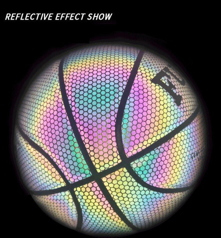 PU Glow Reflective Basketballs, Size 7