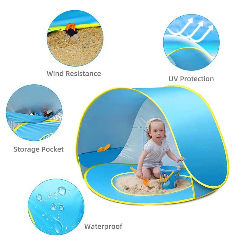 Lightweight and Compact Baby Beach Tent with Pool and UV Protection - Keep your kids always safe