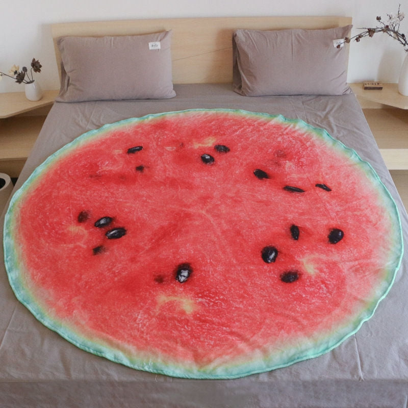 New 2022 Tomato, Egg, Pizza, Watermelon, Crepe Printed Soft Blanket