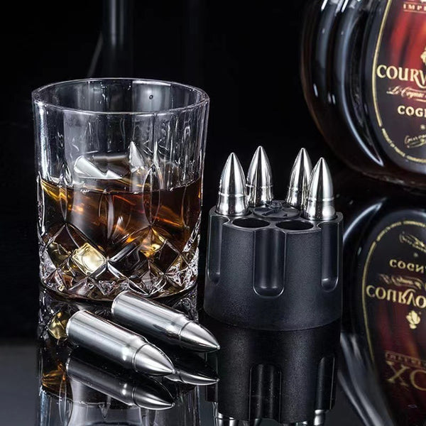 Bullet-shape Ice Cube Quick-frozen Ice Tartar Whiskey Iced Stone Freezing Ice Pellets 304 Stainless Steel