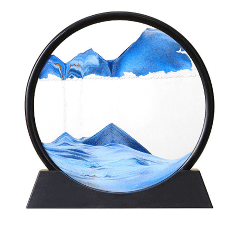 Moving Sand Art Picture, Sandscapes in 3D Glass Picture