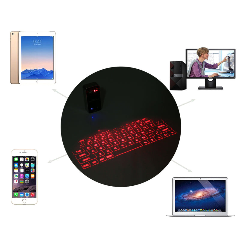 Laser Keyboard, Virtual Wireless Bluetooth Portable Projection Keyboard for Smart Phone PC Tablet Laptop