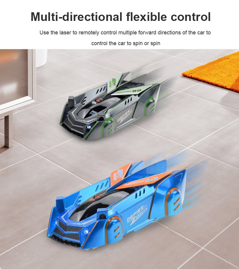 Tracking Infrared Laser, Wall and Ceiling Climbing, 360 Rotating Electric Anti-Gravity Car
