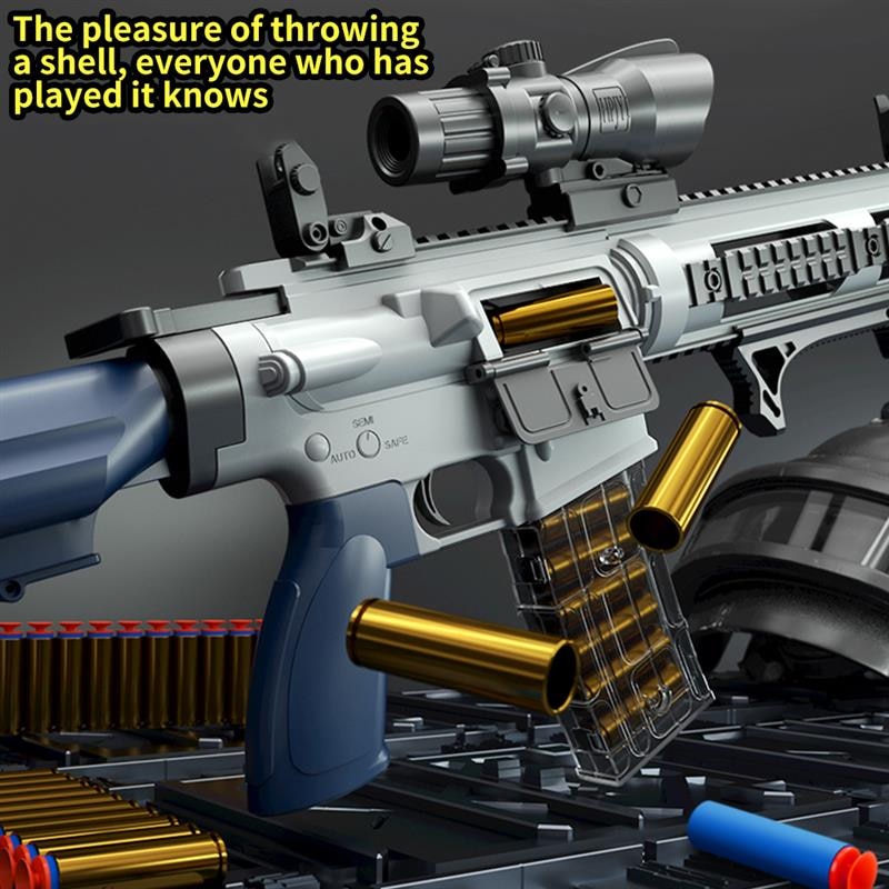 M416 Soft Push Shell Bullet Gun, EVA Soft Bullet Rifle Sniper Gun, Armas Blaster Weapon Toy Gun