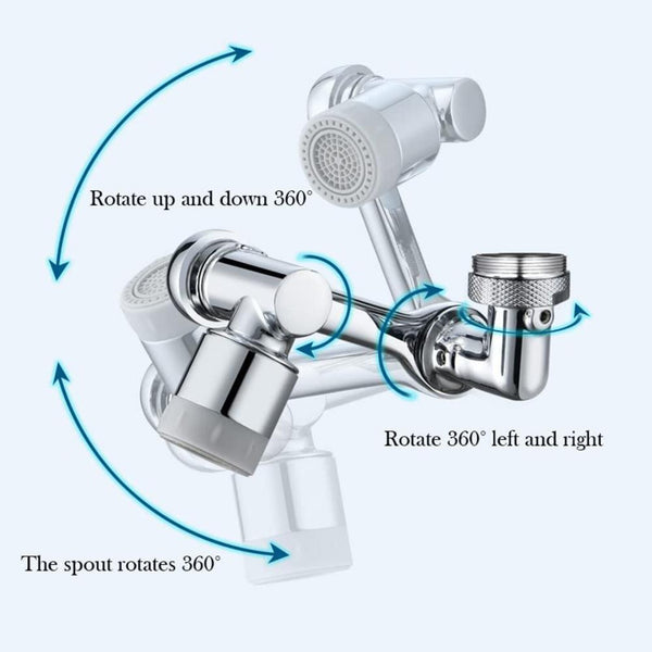 Robinet d'extension d'aérateur rotatif multifonction à 1080 ° pour cuisine et salle de bain