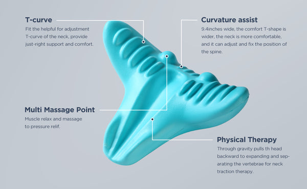 Oreiller cervical, masseur cervical portable pour soulager les douleurs des épaules et du cou 