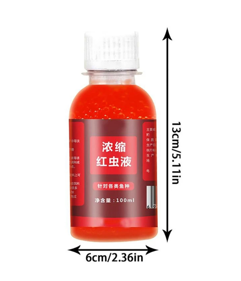 100ml Strong Fish Attractant Concentrated Red Worm Liquid Fish Bait Additive High Concentration FishBait for Trout Cod Carp Bass