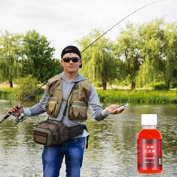 100ml Strong Fish Attractant Concentrated Red Worm Liquid Fish Bait Additive High Concentration FishBait for Trout Cod Carp Bass