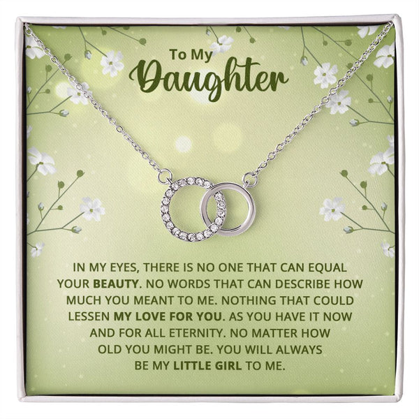 To My Daughter - Nothing that could lessen my love for you Perfect Pair Necklace