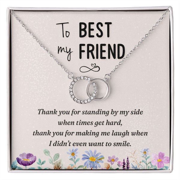 To my best friend-Thank you Perfect Pair Necklace