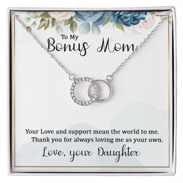 To My Bonus Mom Perfect Pair Necklace
