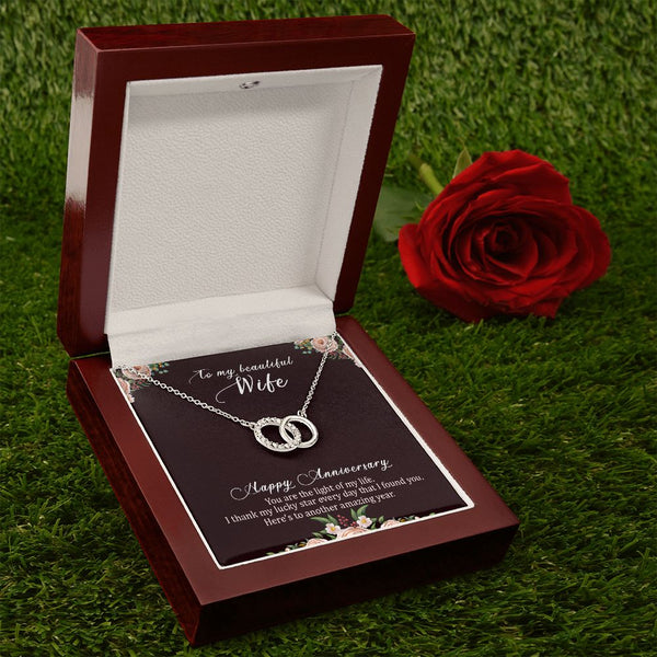 To my beautiful wife happy anniversary Perfect Pair Necklace