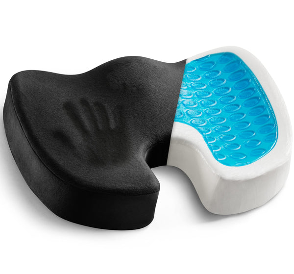 Non-Slip Orthopedic Gel & Memory Foam Seat Cushion for Decrease Coccyx Pain