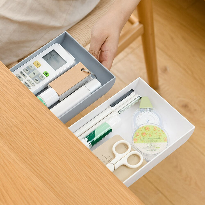 Self-Adhesive Storage Drawer Under Desk Pencil Tray Remote Control Key Mask